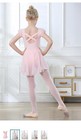 Girls Ballet Leotard With Skirt Toddler Dance Criss-cross Back Flutter Sleeves