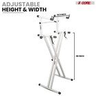 5core 2tier Keyboard Stand Double X Style Adjustable Electric Piano Riser Holder