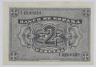 1938 Spain  Banco De Espana - 2 Spanish Pesetas Banknote Serial No I 4280528  