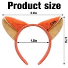 Fox Ears Headband Orange Animal Costume Headwear For Cosplay