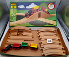 Vtg  Brio 33125 Wooden Train Set Tracks   Cars Made In Sweden - In Original Box