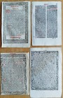 7 Early Printed Post Incunable Leaves  c  - 1487 1550