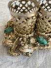 Vintage Gold Filigree Lipstick Holder Sam Fink Ormolu Vanity Hollywood Regency