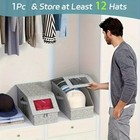 1 2x Stackable Hat Storage Organizer For Baseball Caps 24 Caps Hat Box With Lid