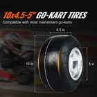 Go Kart Tires And Rims 10x4 5-5  Go Kart Wheels 2-pack Front Wheels Racing