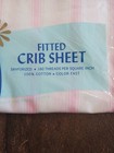 Vtg Fitted Crib Sheet 100  Cotton Pink Stripes Nos Goldblatt s Baby Nursery