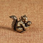 Solid Brass Squirrel Figurine Small Statue Home Ornament Mini Animal Collectible
