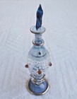 Lot Of 5 Egyptian Handmade Mouth Blown Perfume Bottles Pyrex Glass Large Size