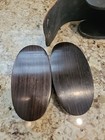 Antique Edwardian Ebony   Boar Hair Clothing Brushes W leather Case Titanic Era