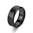 Titanium Stainless Steel 8mm Brushed Finish Men Women Wedding Band Comfort Ring