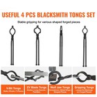 Us Stock Kffkff 18  4 Pcs Blacksmith Tongs  V-bit Bolt Wolf Jaw Gripping Tongs