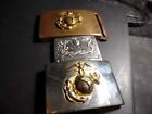 China Marine Three U s m c  Belt Buckles And China Ribbon