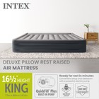 Intex Dura Beam Plus Deluxe Blow Up Air Mattress Bed With Built In Pump  King