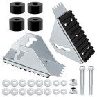 Aluminum Anti-skid Ladder Feet Kit  Rubber Padded  2 Pack Replacement Parts