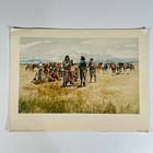 Lot Of 3 Vintage 1958 Charles M Russell Penn Prints Western Cowboys   Indians