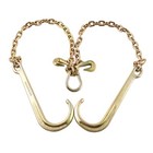 Tow Chain J-hooks V-chain Flatbed Truck Rollback Wrecker Carrier 5 16  X 2  G70