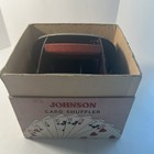 Vtg Card Shuffler Model 50 Nestor Johnson Wood Metal With Box instructions