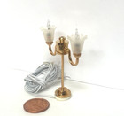 Dollhouse Miniature Brass Table Lamp