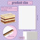 Czwestc 15 Pack Rectangle Cake Boards  13 75 X 9 75 Inches 15 Pack  White