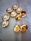 Lot Of 10  15  Mm  Designer Button Chanel Button  Gold Tone 