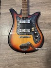 1960s Teisco Del Rey 2 Pickup Electric Guitar   Bag Et-200 Tulip Sunburst