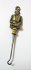 Antique Brass Hatpin Figural Shakespeare
