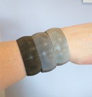 Erica Zap Set Of 3 Mesh Bracelets Copper Silver Rhodium Over Brass 1  Wide
