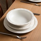 Stone Lain Oasis Stoneware 24 Piece Dinnerware Dish Set  Service For 8  White