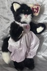 Ty Attic Treasures    purrcy    Black White Cat Plush Retired Nos W  Tag