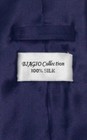 Biagio 100  Silk Necktie Extra Long Solid Navy Blue Color Mens Xl Neck Tie