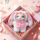 Cute Colorful Plush Rabbit Doll Long Ear Lace Trim Animal Toy Gift Free Shipping