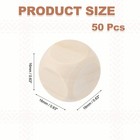 16mm Blank Wooden Dice  50 Pack Unfinished Wood Cube Blocks  Beige