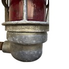Vintage Crouse-hinds Industrial Explosion Proof Cage Light Red Globe Sw-46a 