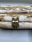 Vintage Camel Bone And Brass Jewelry Trinket Box Velvet Lined 4    By 5 25   