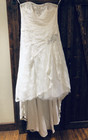David s Bridal Wedding Dress Strapless Corset Tied Back   short To Long Back 18w