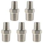 1 8  X 1 4  Male Npt Stainless Steel Hex Thread Reducer Adapter Pipe Union X5