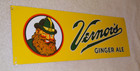 Vintage Vernor s Ginger Ale Soda 18  Metal Vernors Leprechaun Gasoline Oil Sign 