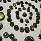 Antique Cut Steel Button Dealer Display Board Victorian Metal Button Collection
