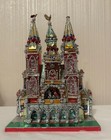 Vintage Krak  w Szopka Foil Castle Pair     1980s Polish Folk Art