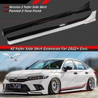 For 2022-2026 Honda Civic Yofer V2 White Pearl Black 2 Tone Side Skirt Extension