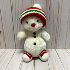 Vintage Russ Snowman Plush Snowflake 10 Inch Christmas Red Beanie Item 395 Shoes