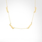 Personalized Sterling Silver And Gold Mini Name Plate Necklace Any Name