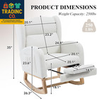 Nursery Rocking Chair With Footrest  Teddy Upholstered Glider Chair  Rocker Nurs