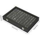 Kukuvr 100 Slots Ring Organizer Box  Velet Jewelry Ring Stud Earring Display    