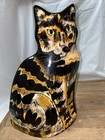 Cats By Nina Lyman Ceramic Cat Flower Vase 2001 Tortoiseshell Tabby Kitty 11 