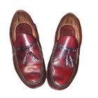 Vintage G h  Bass   Co  Weejuns Men Burgundy Tassel Loafers Size 8 5 Made In Usa