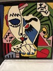 Vintage Picasso Abstract     the Weeping Woman    Needlepoint 15    X 13 5    Unique