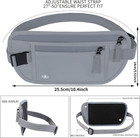 Money Belt For Travel Women Men Hidden Rfid Passport Holder For Travel  grey 