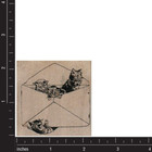 Cat Rubber Stamp  Cats In Envelope  Postal mail  Kitty  Playing pet  Cute Kitten
