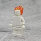 5pack Trans Orange Flame Fire Hair Blocks Accessories For Minifigures Gt6fh25